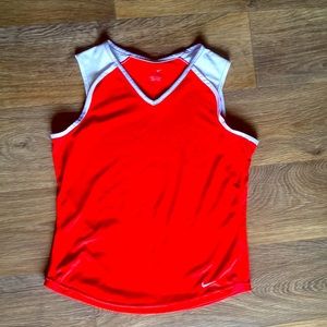 Nike dri fit womens tennis tank mesh shoulders and back